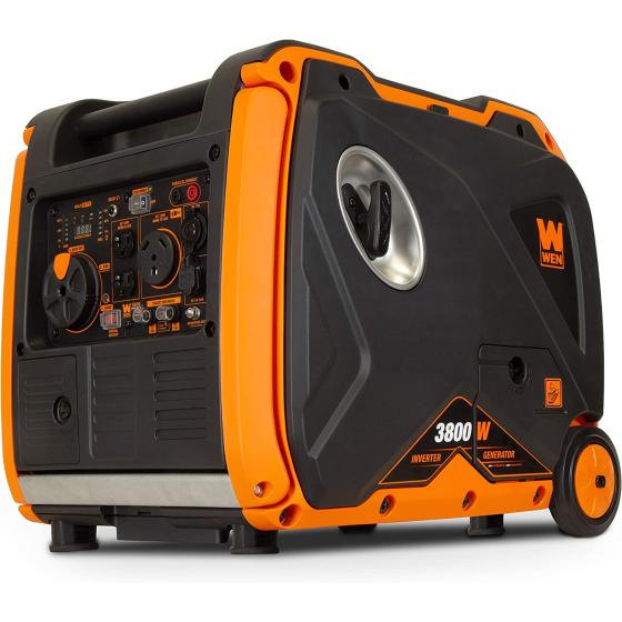 WEN 56380i Super Quiet 3800-Watt RV-Ready Portable Inverter Generator with Fuel Shut-Off and Electric Start