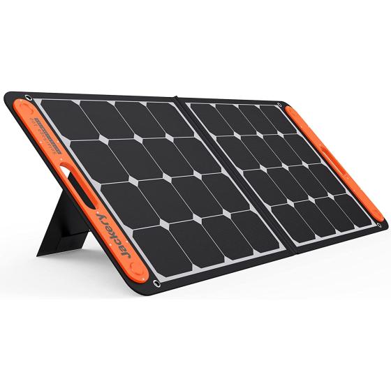 Jackery SolarSaga 100W Portable Solar Panel for Explorer 240/300/500/1000/1500 Power Station, Foldable US Solar Cell Solar Charger with USB Outputs for Phones (Can't Charge Explorer 440/ PowerPro)
