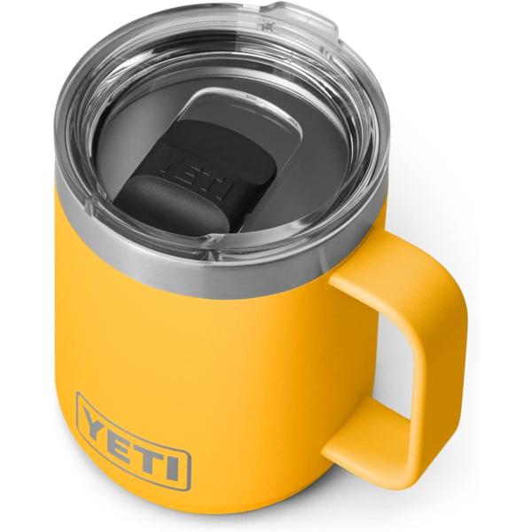 YETI Rambler 10 oz Stackable Mug, Vacuum Insulated, Stainless Steel with MagSlider Lid, Alpine Yellow