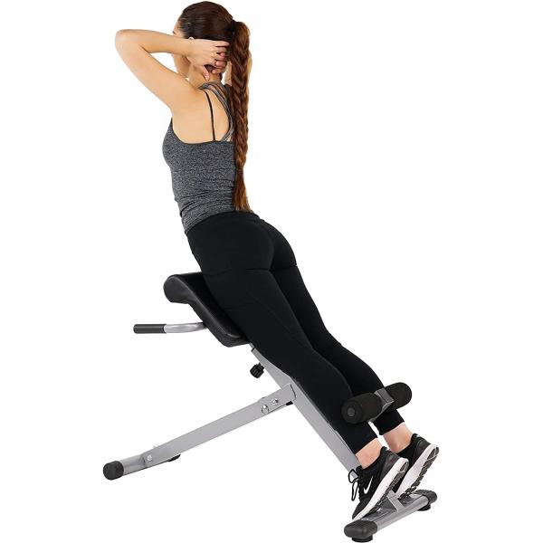 Sunny Health & Fitness SF-BH6629 45 Degree Hyperextension Roman Chair Grey