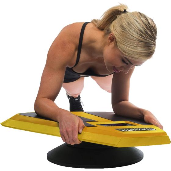 Stealth Abs + Plank Core Trainer - Get Strong Sexy Abs and Lean Core Playing Games On Your Phone; Free iOS/Android App; 4 Free Mobile Games Included; Dynamic Abs & Core Training; Only 3 Minutes a Day (Yellow)