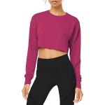 Bestisun Long Sleeve Crop Top Cropped Sweatshirt for Women with Thumb Hole