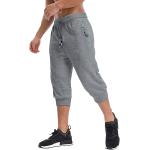MAGNIVIT Men's 3/4 Jogger Capri Pants Workout Gym Below Knee Shorts Zipper Pockets