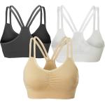 AKAMC Women's Removable Padded Strappy Sports Bra Yoga Tops Activewear for Women