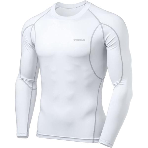 TSLA 1 or 3 Pack Men's UPF 50+ Long Sleeve Compression Shirts, Athletic Workout Shirt, Water Sports Rash Guard