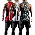 TSLA 3 Pack Men's Dry Fit Y-Back Muscle Workout Tank Tops, Athletic Training Gym Tank Top, Sleeveless Bodybuilding Shirts