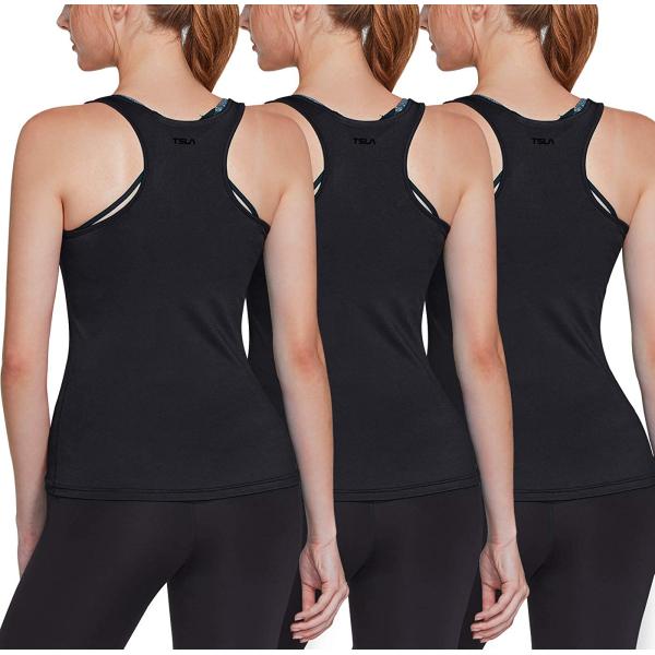 TSLA Women's Workout Tank Tops, Athletic Exercise Gym Yoga Tank Top, Active Dry Fit Running Summer Tanks