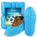 Shoe Covers Non Slip, 100 Pack(50 pairs) Thick Extra Disposable Boot Covers Slip Proof Shoe Cover for Indoors Outdoors Recyclable Durable Protector Covers Fits Virtually Most Shoes