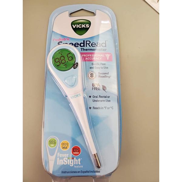 Vicks Pediatric SpeedRead Digital Thermometer V912BBUS, 1 Pack