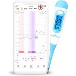 Easy@Home Digital Basal Thermometer with Blue Backlight LCD Display, 1/100th Degree High Precision and Memory Recall, NOT Bluetooth Enabled, Upgraded EBT-100B(Blue)