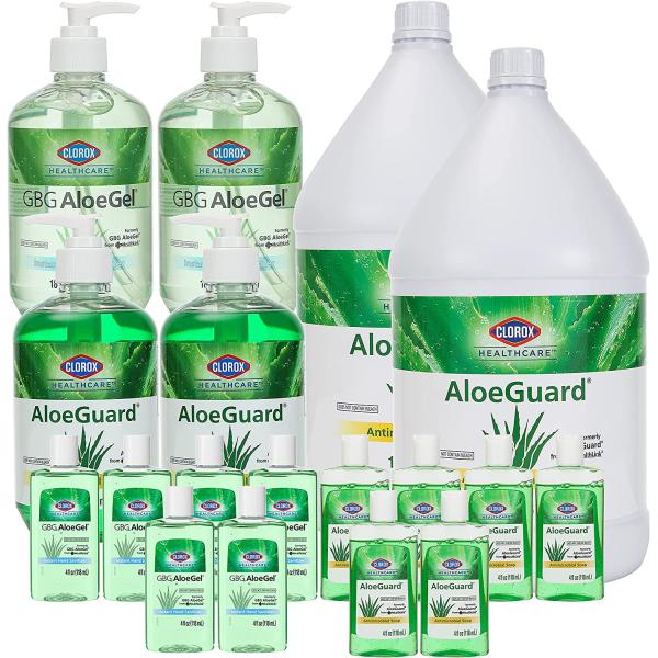 Clorox Healthcare Doctor's Essentials Hand Sanitizer & Soap Kit | GBG AloeGel Hand Sanitizer Gel Pump Dispensers & Mini Travel Hand Sanitizers, AloeGuard Antimicrobial Soaps | FDA Registered