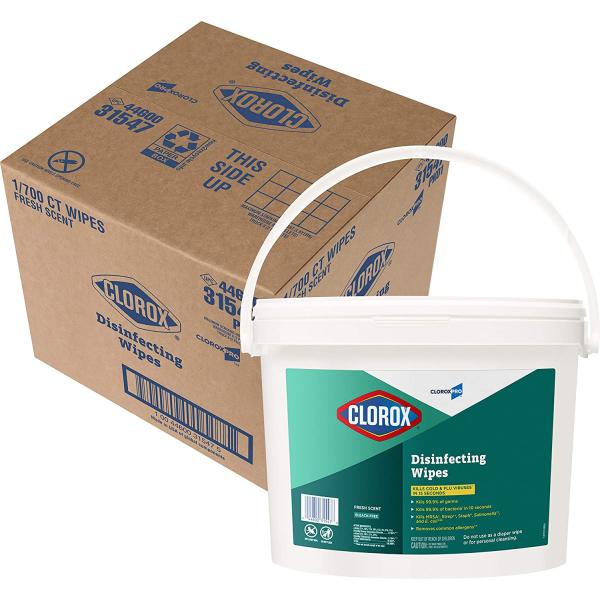 CloroxPro Disinfecting Wipes, Clorox Industrial Cleaning, Disinfectant Wipes, Fresh Scent - 700 Wipes - 31547