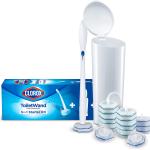 Clorox ToiletWand Disposable Toilet Cleaning Kit, Toilet Brush, Toilet and Bathroom Cleaning System with Storage Caddy and 16 Disinfecting ToiletWand Refill Heads (Package May Vary)