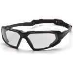 Pyramex Highlander Safety Eyewear, Black Frame/Clear Anti-Fog Lens