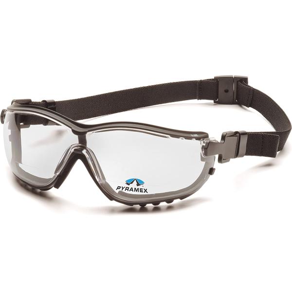 Pyramex V2G Readers Safety Glasses with Adjustable Strap and Magnifying Reader's Lens