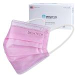 Protective 3-Layer Box of 50 Adult Disposable Face Mask with Ear Loops, Made in the USA, DemeTECH