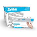 AMMEX Clear Vinyl Disposable Exam/Medical Gloves, 3 Mil, Latex/Powder-Free, Food-Safe, Smooth, Non-Sterile X-Large Box of 100