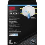 3M Respirator, Cool Flow Valve, Paint Sanding, Lightweight, Disposable, Filter Media, Stretchable, Easy Breathing, 10-Pack