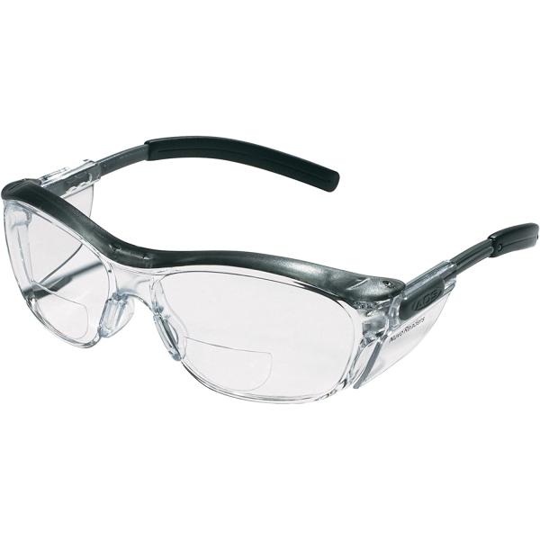 3M Reader Safety Glasses, 2.0 Diopter, Black Frame, Clear Lens