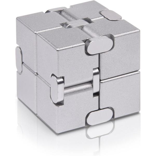 JOEYANK Fidget Cube New Version Fidget Finger Toys - Metal Infinity Cube Prime for Stress and Anxiety Relief/ADHD, Ultra Durable Sensory Gifts for Adults and Kids