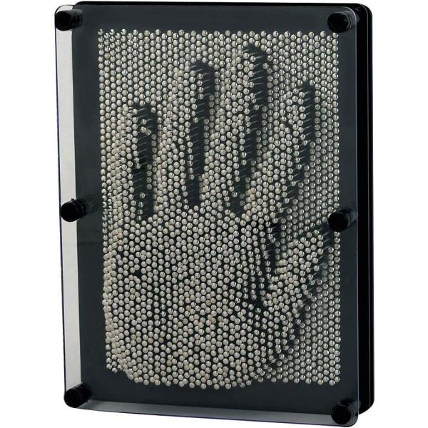 Hsxfl Classic 3D Metal Pin Art Toy - 8in x 6in 3D Large Size Pin Art Board for Kids or Adults (Silver)