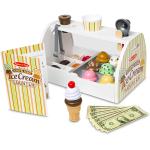 Melissa & Doug Wooden Scoop and Serve Ice Cream Counter (28 pcs) - Play Food and Accessories - Pretend Food Toys, Ice Cream Shop Toys For Kids Ages 3+