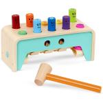 Battat – Wooden Hammer Toy for Kids, Toddlers – Pounding Bench with Pegs and Mallet –Colorful Developmental Toy – Pound & Count Bench – 1 Year +