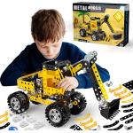 Lucky Doug Stem Building Projects Toys for Kids 8 9 10 11 12+ Year Old, 256 PCS Metal Building Construction Model kit, Engineering Building Blocks DIY Educational Gifts