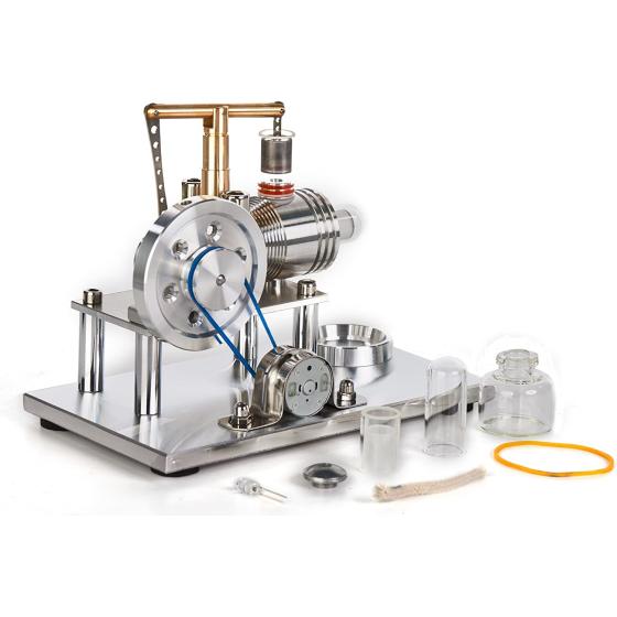 Sunnytech Hot Air Stirling Engine Motor Model Educational Toy Electricity Generator Colorful LED SC (SC02M)