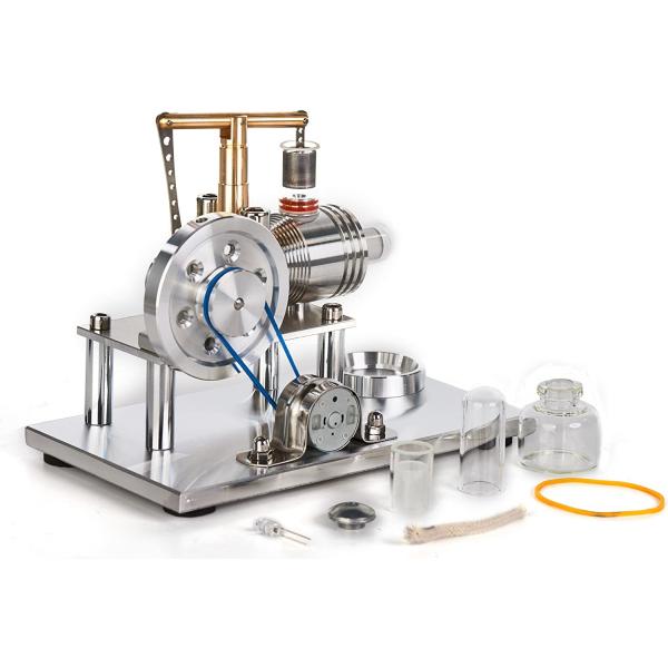 Sunnytech Hot Air Stirling Engine Motor Model Educational Toy Electricity Generator Colorful LED SC (SC02M)
