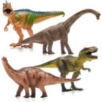 PREXTEX 13” Realistic Looking Dinosaurs Pack of 4 Jumbo Plastic Assorted Dinosaur Figures