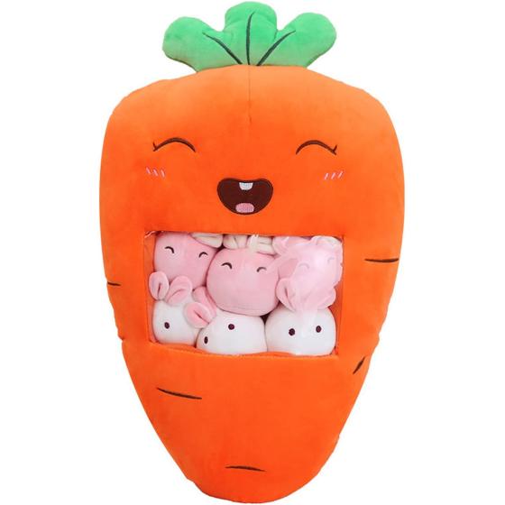 Plush Pillow Carrot Bunnies Animals Doll Toy Gifts for Teens Girls Kids,Sofa Chair Decorative Pillow