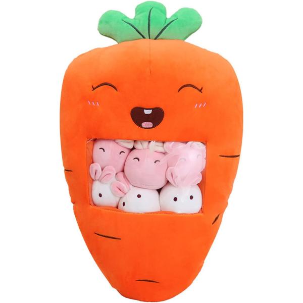 Plush Pillow Carrot Bunnies Animals Doll Toy Gifts for Teens Girls Kids,Sofa Chair Decorative Pillow