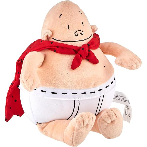 MerryMakers Captain Underpants Soft Superhero Toy, 10-Inch, from The bestselling Comic Book Series by Dav Pilkey, Red