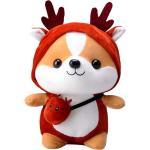 DENTRUN Squirrel Stuffed Animals, Cute Plush Doll Play Toys for Kids Girls Boys Adults Birthday Xmas Gift, 9.84/13.78/17.72 Inches, Christmas Elk, Yellow Bee, Green Dinosaur