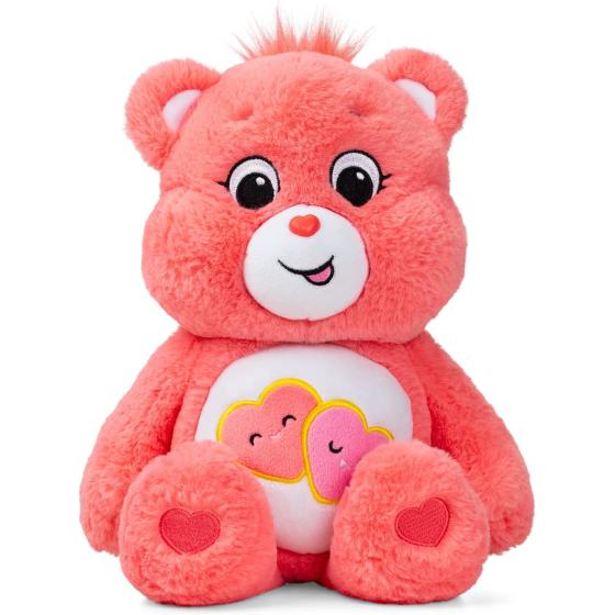 Care Bears 22084 14 Inch Medium Plush Love-A-Lot Bear, Collectable Cute Plush Cuddly Toys for Children, Soft Teddies Suitable for Girls and Boys Aged 4 Years +