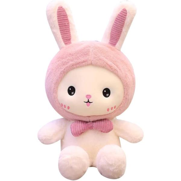 Pink Bunny Plush Stuffed Animal Pillow,Soft Hugging Pillow Bunny Plush Toys,Cute Rabbit Doll Throw Pillow with Wings,Gifts for Birthday, Valentine, Christmas (Pink,25cm)