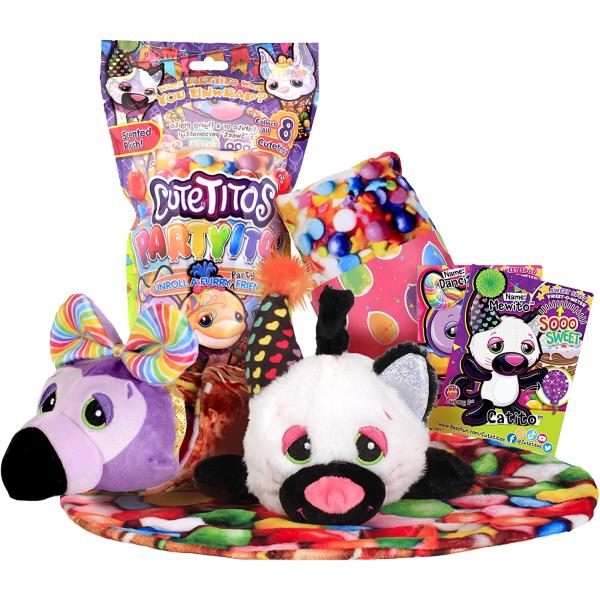Scented Cutetitos Partyitos - Surprise Stuffed Animals - Party Favors - Collectible Party-Themed Plush Animals - One Cutetito