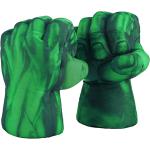 Superhero Hands for Kids, Superhero Boxing Gloves Smash Fists Soft Plush Toys Cosplay Costumes Accessories for Boys Girls Christmas Halloween Birthday Gift (1 Pair, Green)