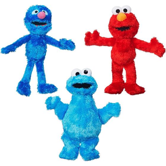 Sesame Street Plush Bundle featuring Elmo, Cookie Monster and Grover, Ages 12 months and up (Amazon Exclusive)