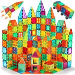 Anbalulu Magnetic Tiles, Magnetic Blocks for Kids, Magnet Building Set, Stacking Blocks, Preschool Stem Construction Building Set 100 Pcs
