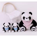 Panda Toy for Girls 5 Pcs Set. Mommy, 2 Baby Panda Toys, XL Furry Bag and Baby Blanket. Cute Plush Gift Set 3 4 5 Year Old Girl, Stuffed Animal for Little Girls. Birthday, Christmas Age 3-8