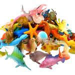 Ocean Sea Animal, 52 Pack Assorted Mini Vinyl Plastic Animal Toy Set, Funcorn Toys Realistic Under The Sea Life Figure Bath Toy for Child Educational Party Cake Cupcake Topper,Valentines Day Gift