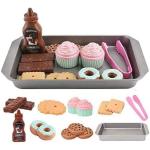 ELitao Cookie Play Food Set, Play Food for Kids Kitchen - Toy Food Accessories - Toy Foods with Play Baking Cookies and Cupcakes Plastic Food for Pretend Play, Kids Toddler Childrens Birthday Gifts