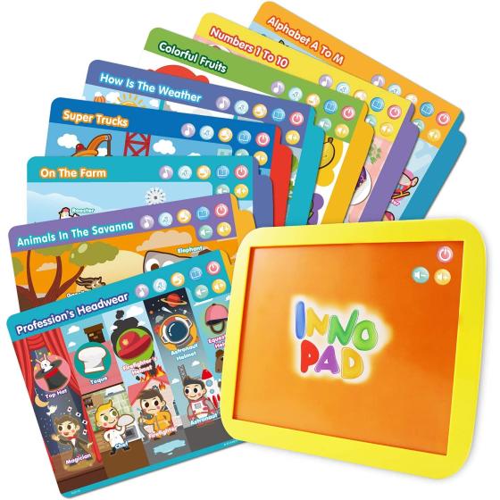 BEST LEARNING INNO PAD Smart Fun Lessons - Educational Tablet Toy to Learn Alphabet, Numbers, Colors, Shapes, Animals, Transportation, Time for Toddlers Ages 2 to 5 Years Old