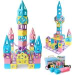 MAGBLOCK Magnetic Building Blocks STEM Educational Toys Tiles Set for Boys & Girls Magnet Stacking Block Sets for Kid's Basic Skills Learning & Development Toys-Great Gifts 103PCS