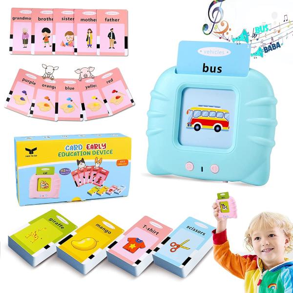 Toddler Learning Toys for 2 3 4 5 6 Year Old Girls Boys: Talking Flash Cards Speech Therapy Toys Autism Toys Preschool Educational Toys Games 224 Sight Words with Sound Effect Kids Brithday Gifts
