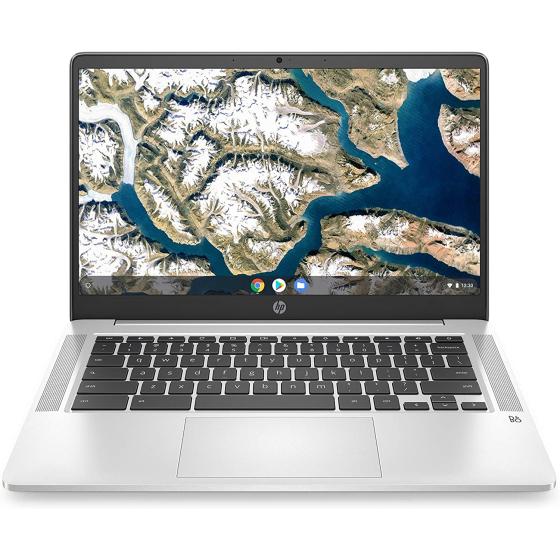 HP Chromebook 14 - 14" HD Non-Touch Intel Pentium Silver N5000, Intel UHD Graphics 605, 4GB RAM, 64GB eMMC, WiFi, Bluetooth, Audio by B&O, Chrome OS (Renewed)