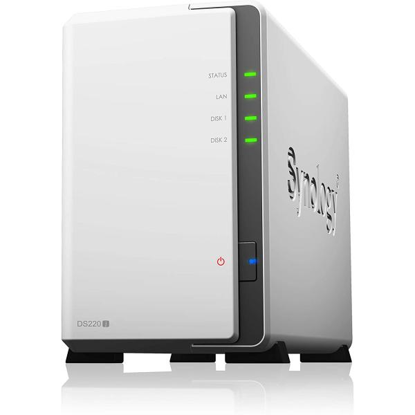 Synology 2 bay NAS DiskStation DS220j (Diskless), 2-bay; 512MB DDR4