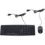 Verbatim Slimline Wired Keyboard and Mouse Combo, Optical Wired Mouse, Full-Size Keyboard, USB Plug-and-Play, Compatible with PC, Laptop - Frustration Free Packaging Black